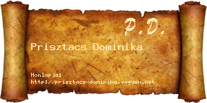 Prisztacs Dominika névjegykártya